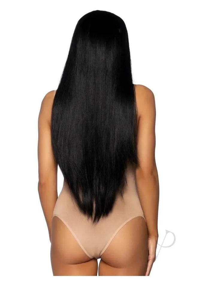 Female Sex Toys Leg Avenue Inc Long Straight 33 Cntr Part Wig Os Blk