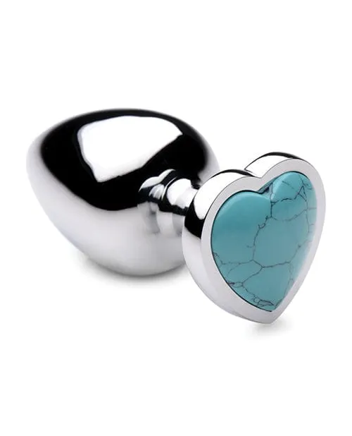 Booty Sparks Gemstones Turquoise Heart Anal Plug Booty Sparks Anal