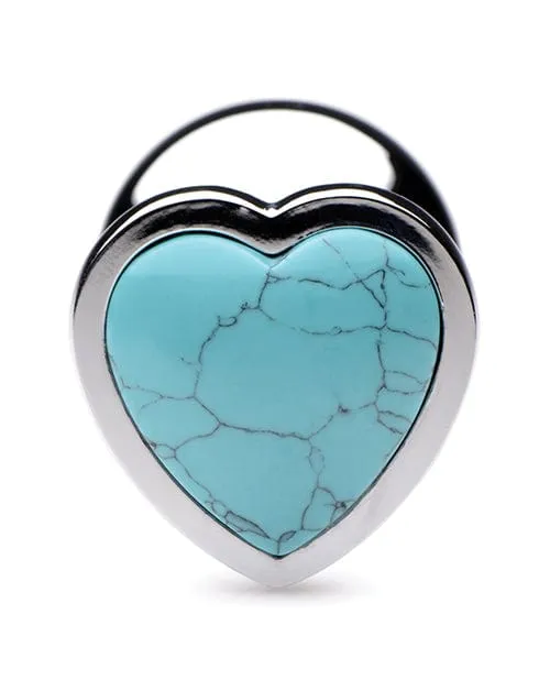 Booty Sparks Gemstones Turquoise Heart Anal Plug Booty Sparks Anal