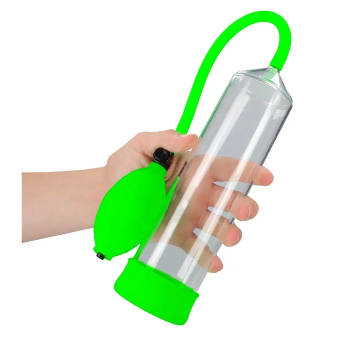Male Sex Toys Shots Ouch Classic Penis Pump Glow in the Dark