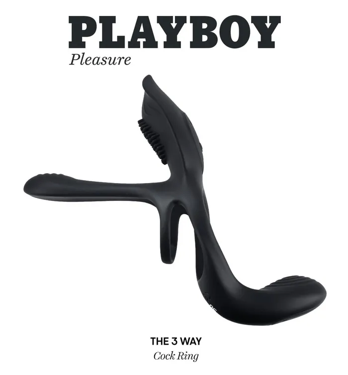 The 3 Way Cock Ring Black Playboy Male Sex Toys The 3 Way Cock Ring Black Playboy Male Sex Toys