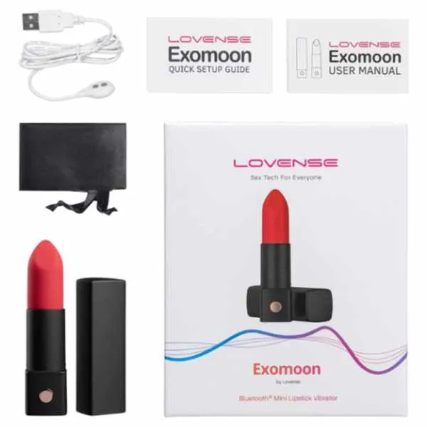 Castle Megastore Female Sex Toys Lovense Exomoon Lipstick Bullet Vibrator