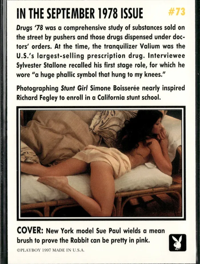 Couples Dans Cards Playboy Centerfolds September Edition Cover Sue Paul Simone Boisseree Back Card 73 Couples Dans Cards Playboy Centerfolds September Edition Cover Sue Paul Simone Boisseree Back Card 73