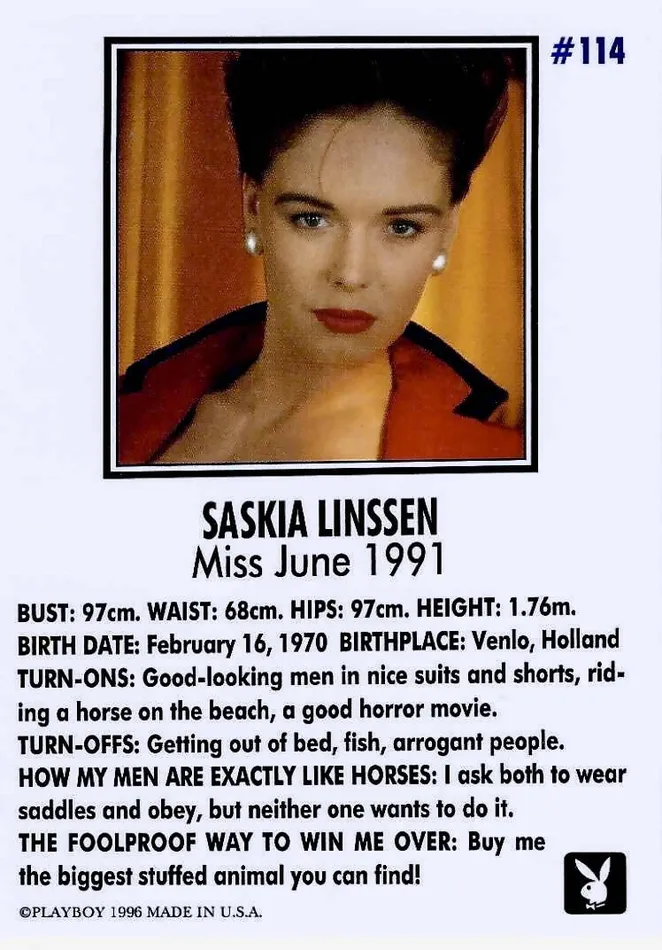 Couples Playboy June Edition 114 Saskia Linssen Greenthunderbirds Cards
