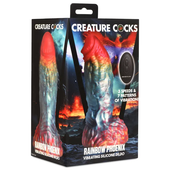 Female Sex Toys XR Brands Phoenix Vibrating Dildo w Remote
