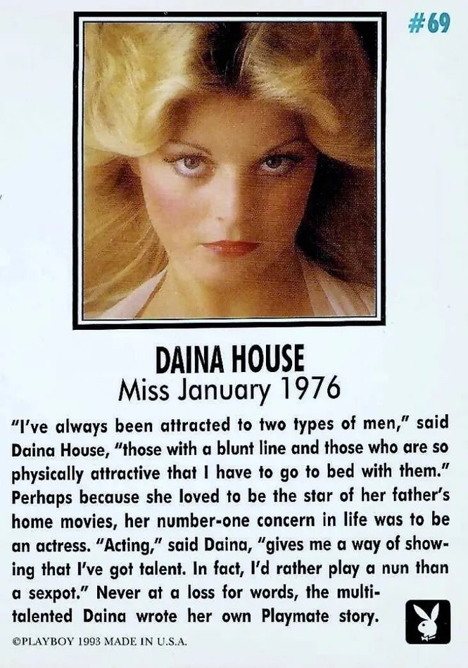 Greenthunderbirds Cards Playboy January Edition 69 Daina House Centerfold Couples