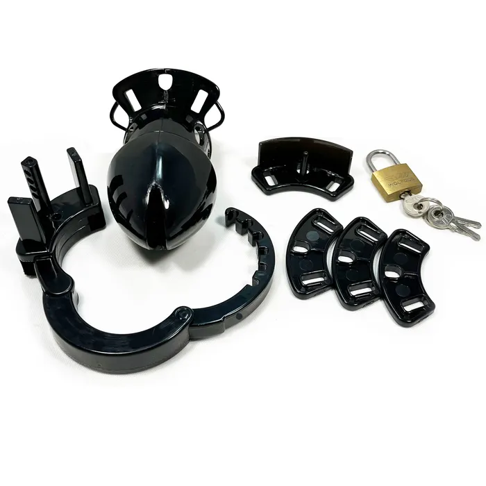 HSYI Male Sex Toys BLACK COCK CAGE CHASTITY DEVICE