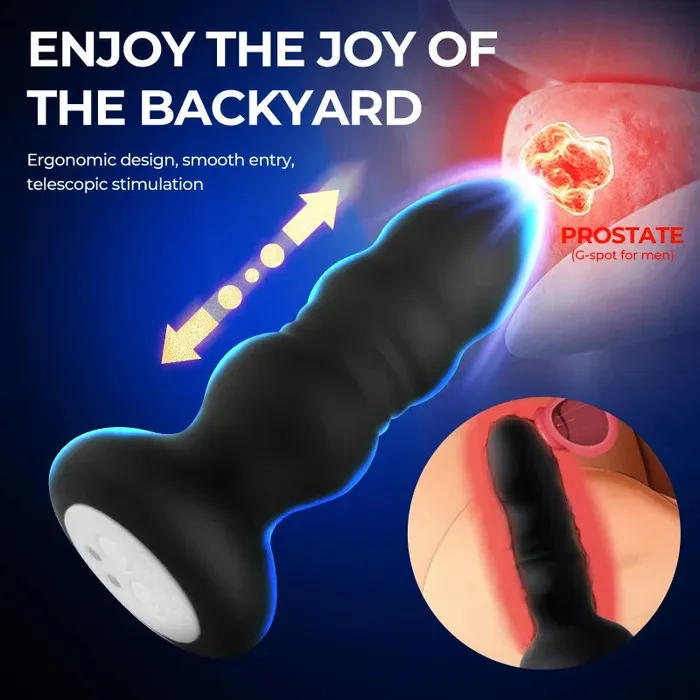 Male Sex Toys Oronova Vibrating Anal Plug LED Light Remote Control