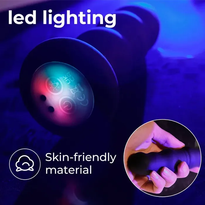 Male Sex Toys Oronova Vibrating Anal Plug LED Light Remote Control
