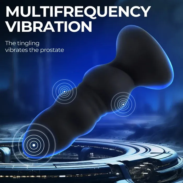 Male Sex Toys Oronova Vibrating Anal Plug LED Light Remote Control