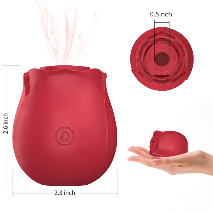 Oronova Female Sex Toys Bartholomew Suction Rose Vibrator with Clitoral Play