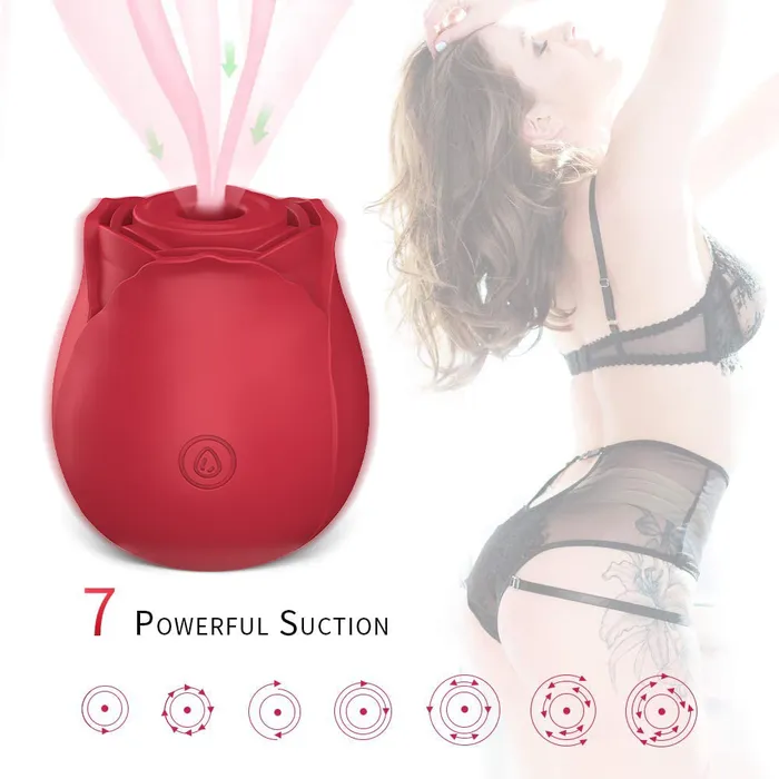 Oronova Female Sex Toys Bartholomew Suction Rose Vibrator with Clitoral Play
