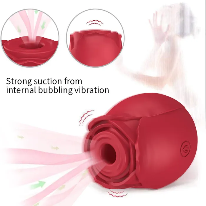Oronova Female Sex Toys Bartholomew Suction Rose Vibrator with Clitoral Play